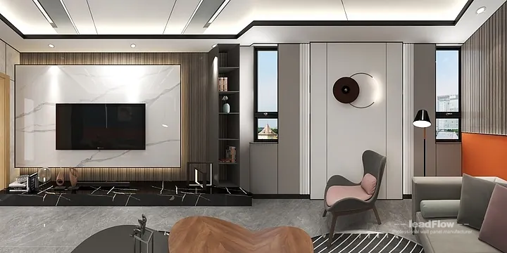 Hangzhou Commercial Space Wall Panel Design | WPC Wall Panel Warm Interior in Hangzhou, China - photo 3