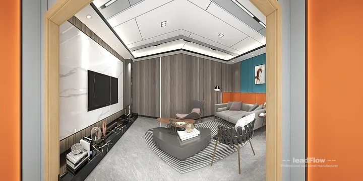 Hangzhou Commercial Space Wall Panel Design | WPC Wall Panel Warm Interior in Hangzhou, China - photo 5
