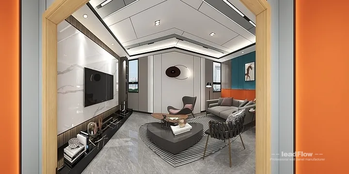 Hangzhou Commercial Space Wall Panel Design | WPC Wall Panel Warm Interior in Hangzhou, China - photo 6