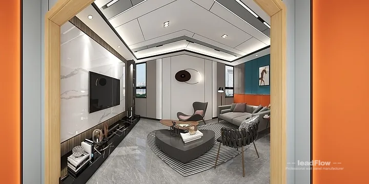 Hangzhou Commercial Space Wall Panel Design | WPC Wall Panel Warm Interior in Hangzhou, China - photo 7