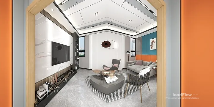 Hangzhou Commercial Space Wall Panel Design | WPC Wall Panel Warm Interior in Hangzhou, China - photo 8