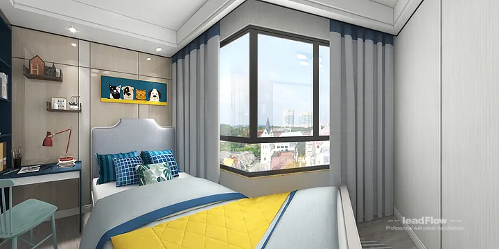 WPC Wall Cladding Design for Nanchang Apartment &mdash; Living-Dining Room Focus in Donghu District, Nanchang, China - photo 6