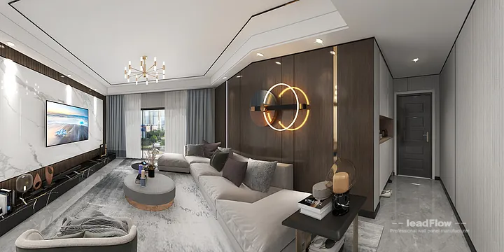 Contemporary Apartment in Hangzhou Featuring WPC Wall Panel in Hangzhou, China