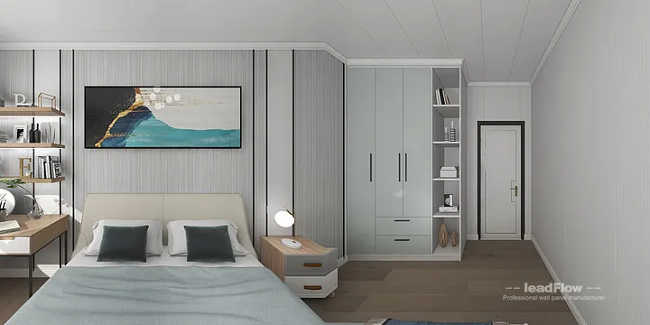 Hangzhou Apartment Renovation with WPC Wall Panel | Secondary Bedroom Idea in Hangzhou, China - photo 2
