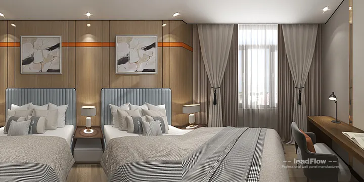 Hangzhou Hotel Wall Panel Design | WPC Interior Panel Elegant Interior in Hangzhou, China - photo 2
