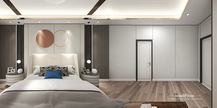 WPC Interior Panel Design for Hangzhou Apartment &mdash; Secondary Bedroom Focus in Hangzhou, China - photo 1