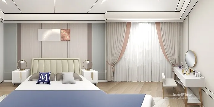 WPC Interior Panel Design for Hangzhou Apartment &mdash; Secondary Bedroom Focus in Hangzhou, China - photo 2
