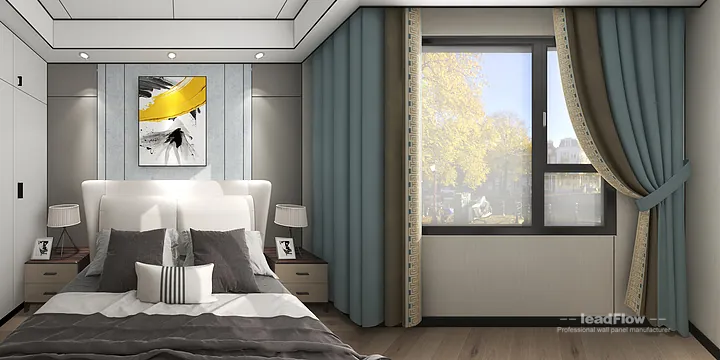 WPC Interior Panel Design for Hangzhou Apartment &mdash; Secondary Bedroom Focus in Hangzhou, China - photo 4