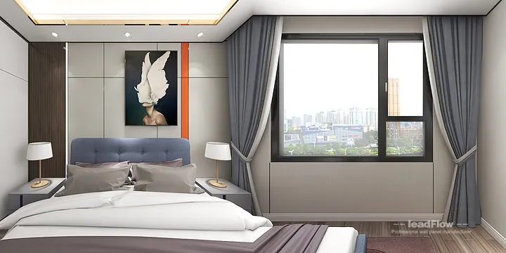 WPC Interior Panel Design for Hangzhou Apartment &mdash; Secondary Bedroom Focus in Hangzhou, China - photo 8