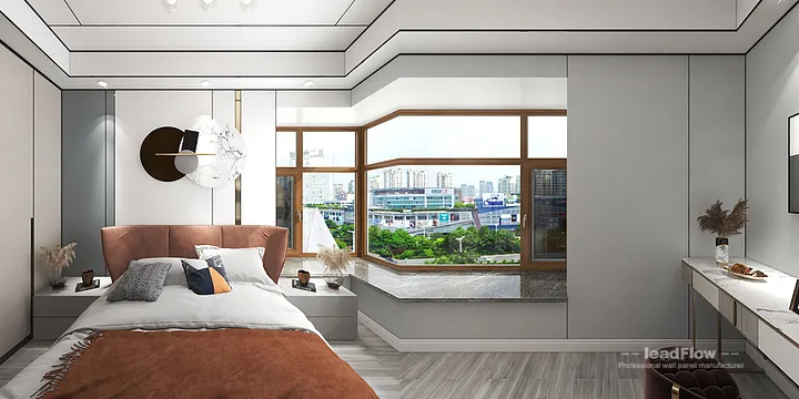 Hangzhou Apartment Renovation with WPC Interior Panel | guest bedroom Idea in Hangzhou, China - photo 2