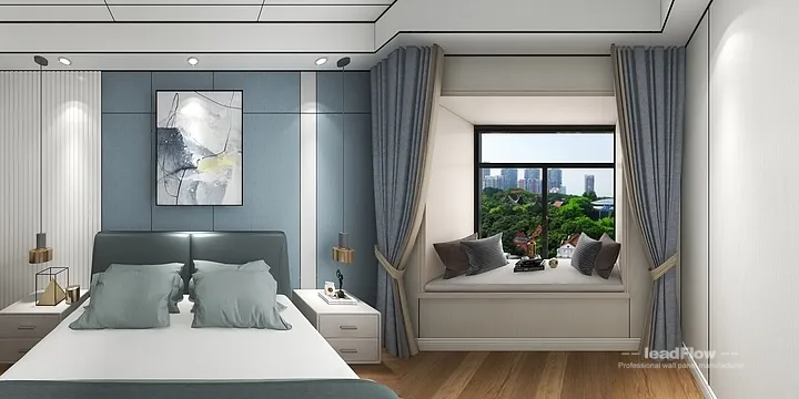 Hangzhou Apartment Renovation with WPC Interior Panel | guest bedroom Idea in Hangzhou, China - photo 3