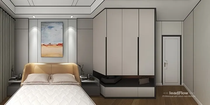 Hangzhou Apartment Renovation with WPC Interior Panel | guest bedroom Idea in Hangzhou, China - photo 6