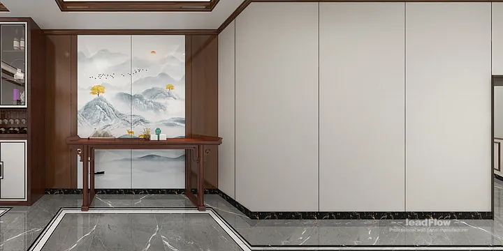 Hangzhou Apartment with WPC Cladding &mdash; Living Room Feature in Hangzhou, China - photo 12