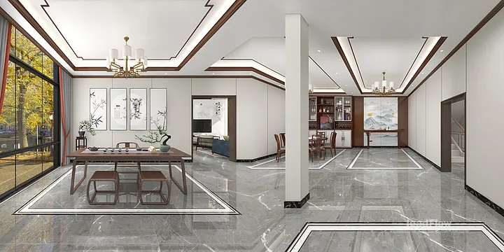 Hangzhou Apartment with WPC Cladding &mdash; Living Room Feature in Hangzhou, China - photo 13