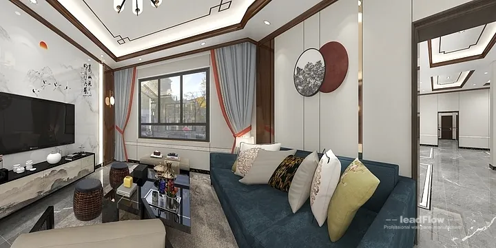 Hangzhou Apartment with WPC Cladding &mdash; Living Room Feature in Hangzhou, China - photo 2