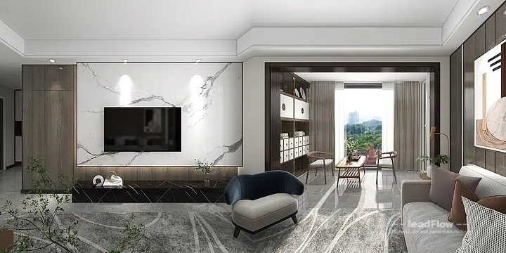 Elegant Apartment Interior in Hangzhou using WPC Wall Cladding in Hangzhou, China - photo 6
