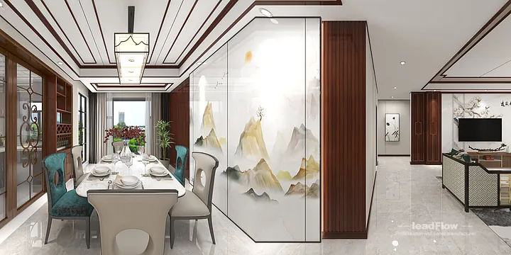 WPC Wall Panel Design for Hangzhou Apartment &mdash; Living-Dining Room Focus in Hangzhou, China - photo 3