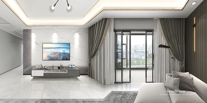 Hangzhou Apartment Featuring WPC Wall Cladding | Living-Dining Room Walls in Hangzhou, China
