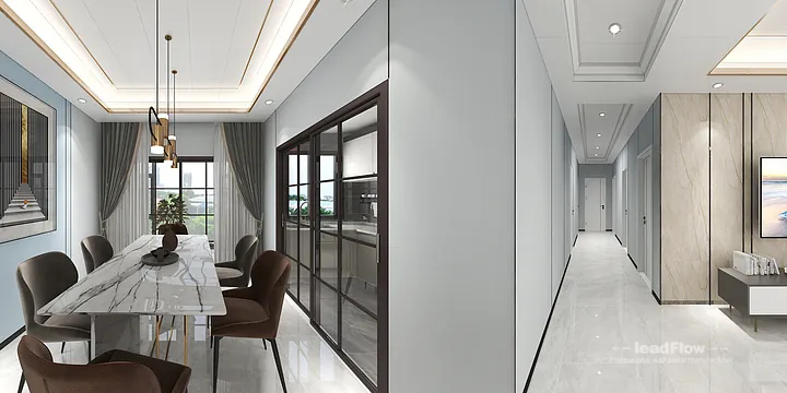 Hangzhou Apartment Featuring WPC Wall Cladding | Living-Dining Room Walls in Hangzhou, China - photo 5