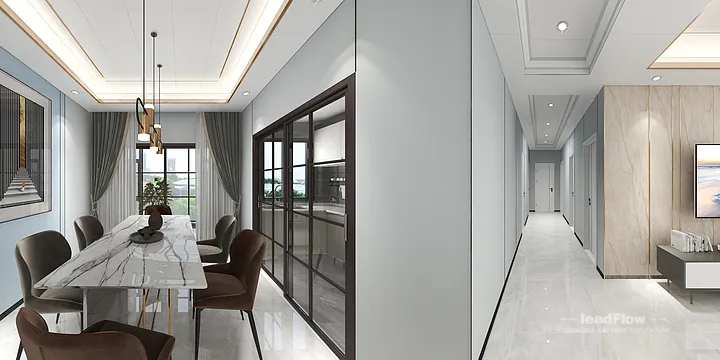 Hangzhou Apartment Featuring WPC Wall Cladding | Living-Dining Room Walls in Hangzhou, China - photo 7