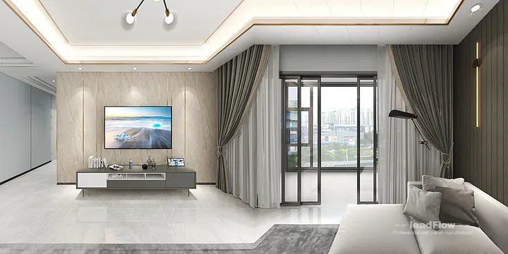 Hangzhou Apartment Featuring WPC Wall Cladding | Living-Dining Room Walls in Hangzhou, China - photo 8