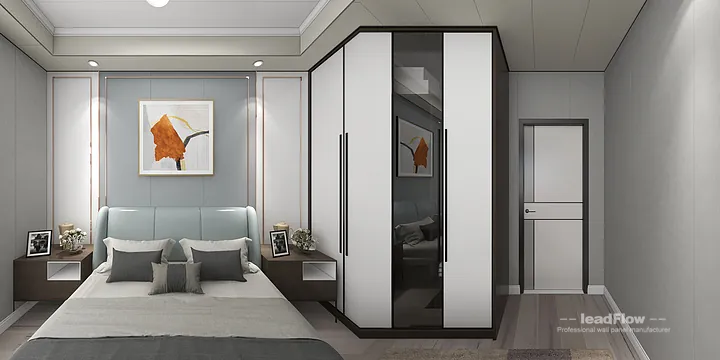 WPC Wall Panel Apartment Case Study in Hangzhou | Elegant Bedroom 2 in Hangzhou, China - photo 7