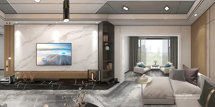 Hangzhou Apartment Wall Panel Design | WPC Wall Panel Premium Interior in Hangzhou, China - photo 11