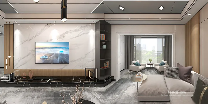 Hangzhou Apartment Wall Panel Design | WPC Wall Panel Premium Interior in Hangzhou, China - photo 12