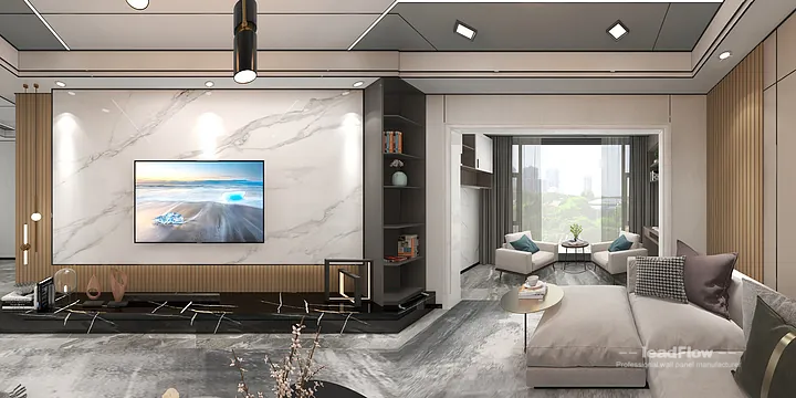Hangzhou Apartment Wall Panel Design | WPC Wall Panel Premium Interior in Hangzhou, China - photo 14