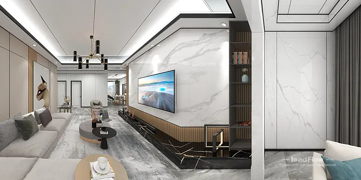 Hangzhou Apartment Wall Panel Design | WPC Wall Panel Premium Interior in Hangzhou, China - photo 23