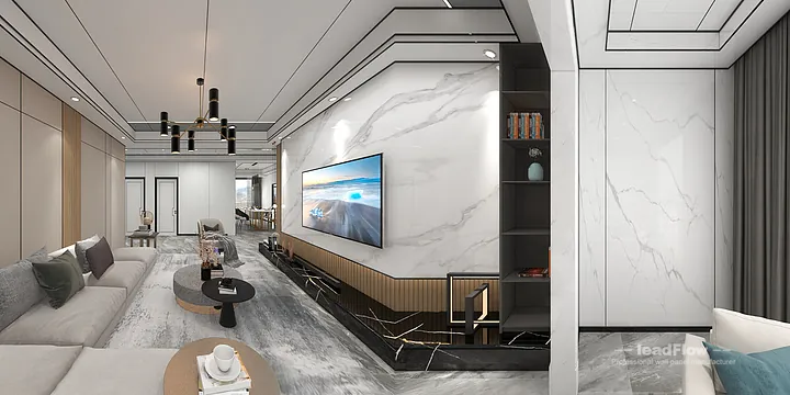 Hangzhou Apartment Wall Panel Design | WPC Wall Panel Premium Interior in Hangzhou, China - photo 24