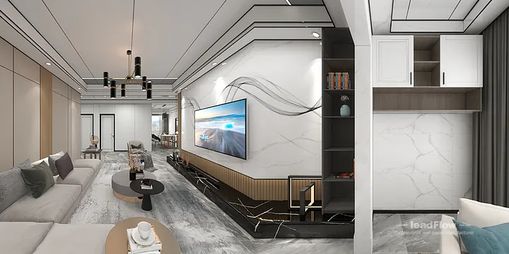 Hangzhou Apartment Wall Panel Design | WPC Wall Panel Premium Interior in Hangzhou, China - photo 26