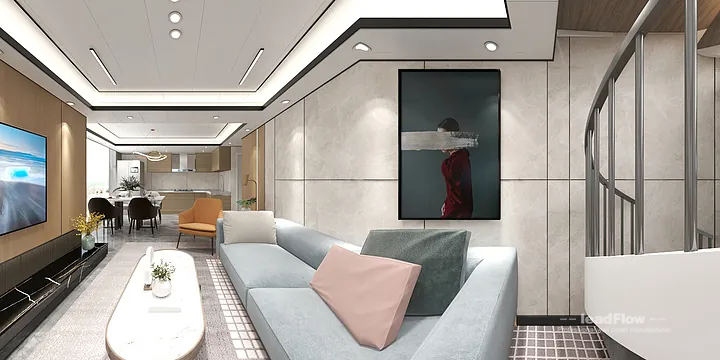 Hangzhou Apartment Wall Panel Design | WPC Interior Panel Premium Interior in Hangzhou, China