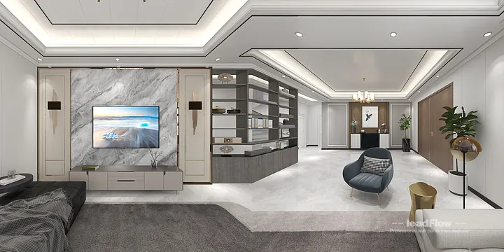 Contemporary Apartment Interior in Hangzhou using WPC Wall Panel in Hangzhou, China - photo 4
