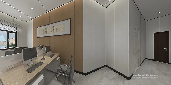 Hangzhou Office with WPC Wall Panel &mdash; lounge Feature in Hangzhou, China - photo 1