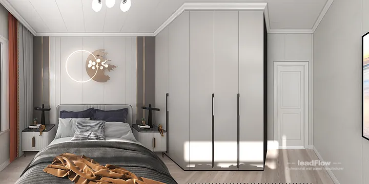 WPC Wall Panel Design for Hangzhou Apartment &mdash; Master Bedroom Focus in Hangzhou, China - photo 1