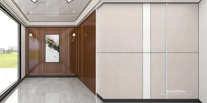 WPC Wall Panel Interior Project Case Study in Hangzhou | Contemporary Design in Hangzhou, China - photo 1