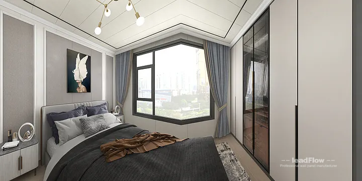 Jiujiang Apartment Wall Panel Design | WPC Cladding Elegant Interior in Jiujiang County, Jiujiang, China - photo 1
