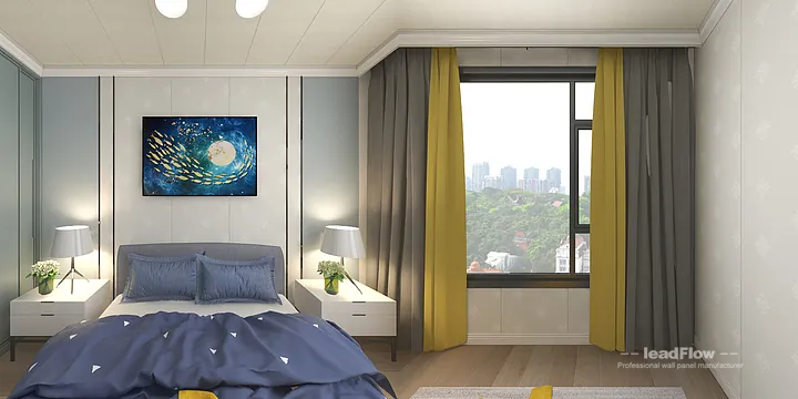 Jiujiang Apartment Wall Panel Design | WPC Cladding Elegant Interior in Jiujiang County, Jiujiang, China - photo 2
