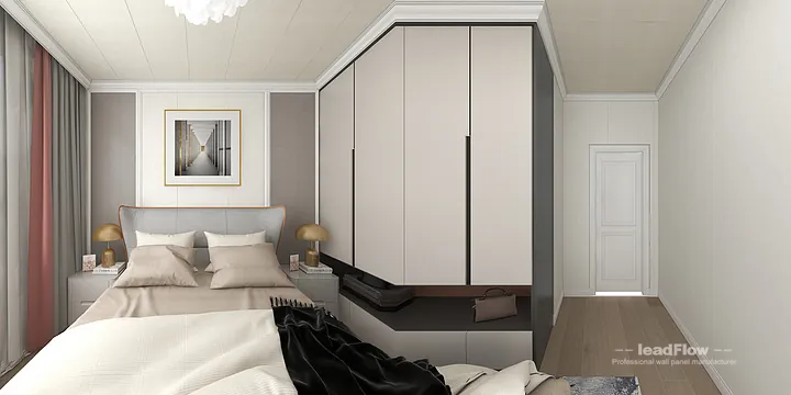 Jiujiang Apartment Wall Panel Design | WPC Cladding Elegant Interior in Jiujiang County, Jiujiang, China - photo 6