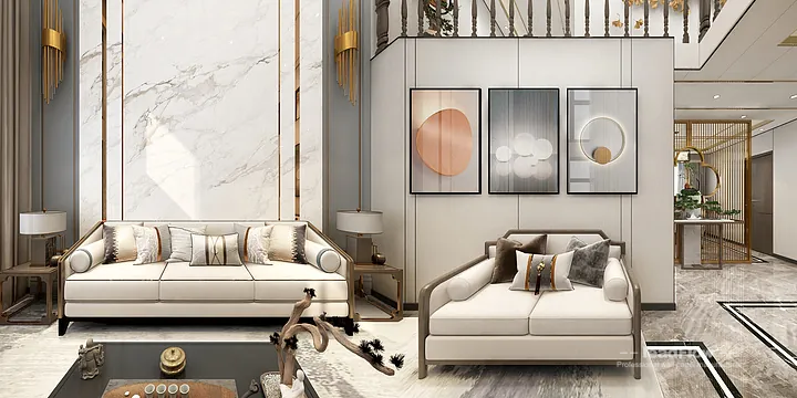 Hangzhou Apartment Interior with WPC Wall Panel &mdash; Living Room Accent in Hangzhou, China