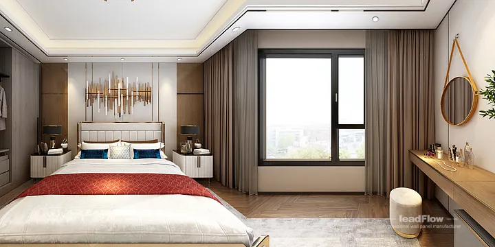Hangzhou Apartment Interior with WPC Wall Panel &mdash; Living Room Accent in Hangzhou, China - photo 1