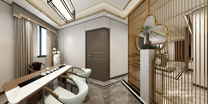 Hangzhou Apartment Interior with WPC Wall Panel &mdash; Living Room Accent in Hangzhou, China - photo 5