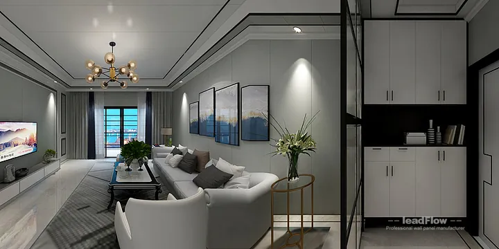 Hangzhou Apartment with WPC Cladding &mdash; Master Bedroom Feature in Hangzhou, China - photo 1