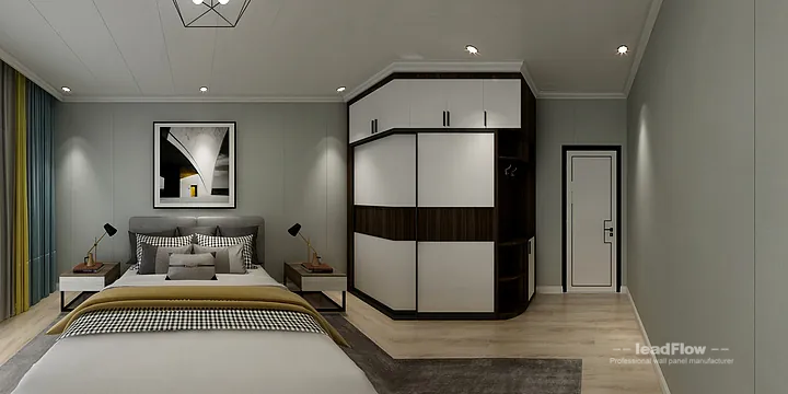 Hangzhou Apartment with WPC Cladding &mdash; Master Bedroom Feature in Hangzhou, China - photo 17