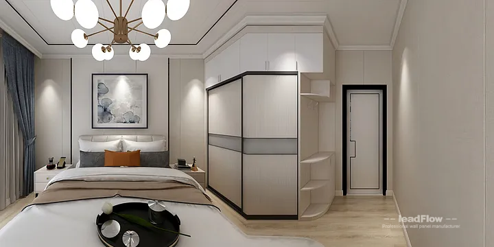 Hangzhou Apartment with WPC Cladding &mdash; Master Bedroom Feature in Hangzhou, China - photo 19