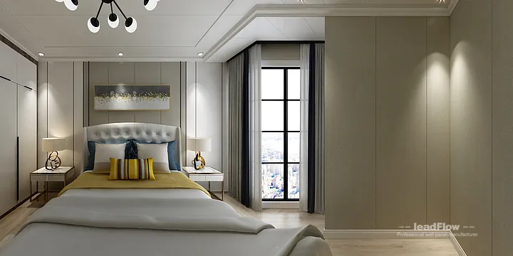 Hangzhou Apartment with WPC Cladding &mdash; Master Bedroom Feature in Hangzhou, China - photo 6