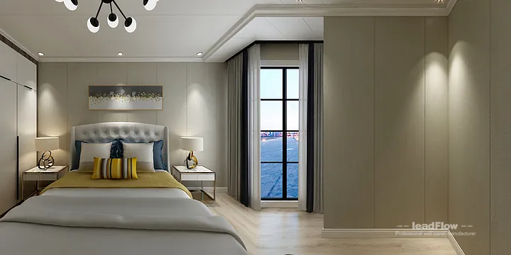 Hangzhou Apartment with WPC Cladding &mdash; Master Bedroom Feature in Hangzhou, China - photo 8