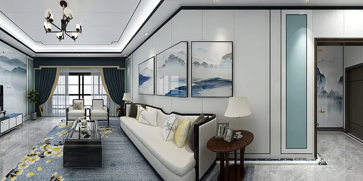Explore WPC Wall Panel in This Hangzhou Apartment &mdash; New Chinese Oriental Style in Hangzhou, China - photo 10