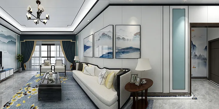 Explore WPC Wall Panel in This Hangzhou Apartment &mdash; New Chinese Oriental Style in Hangzhou, China - photo 11